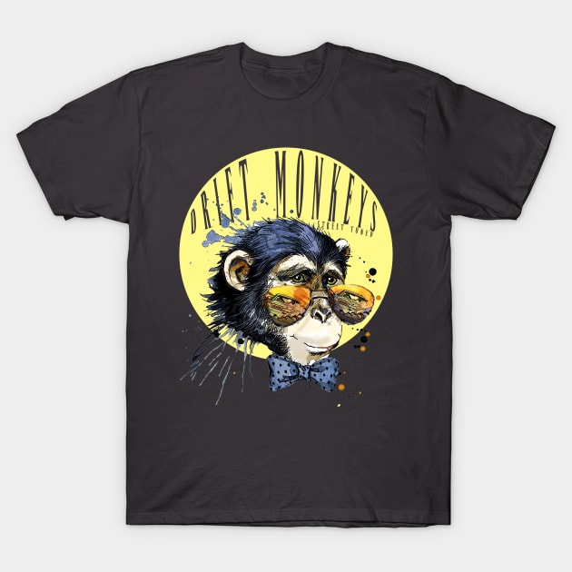 Drift Monkeys T-Shirt by HappyInk